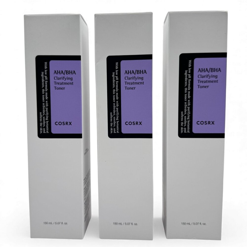 Lot of 3 COSRX AHA/BHA Clarifying Treatment Toner Facial Spray 150ml EXP 4/2027